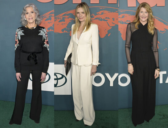 Vidriera: de Jane Fonda a Michelle Pfeiffer, los looks en la gala de la Asociación de Medios Ambientales