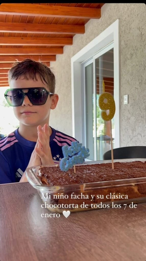 El hijo de Sabrina Rojas y Luciano Castro, Fausto, cumplió 9 años