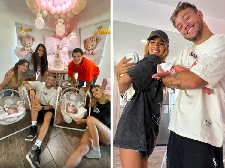 Las fotos del alta de Laia y Aimé: las gemelas de Daniela Celis y Thiago Medina ya están en su hogar