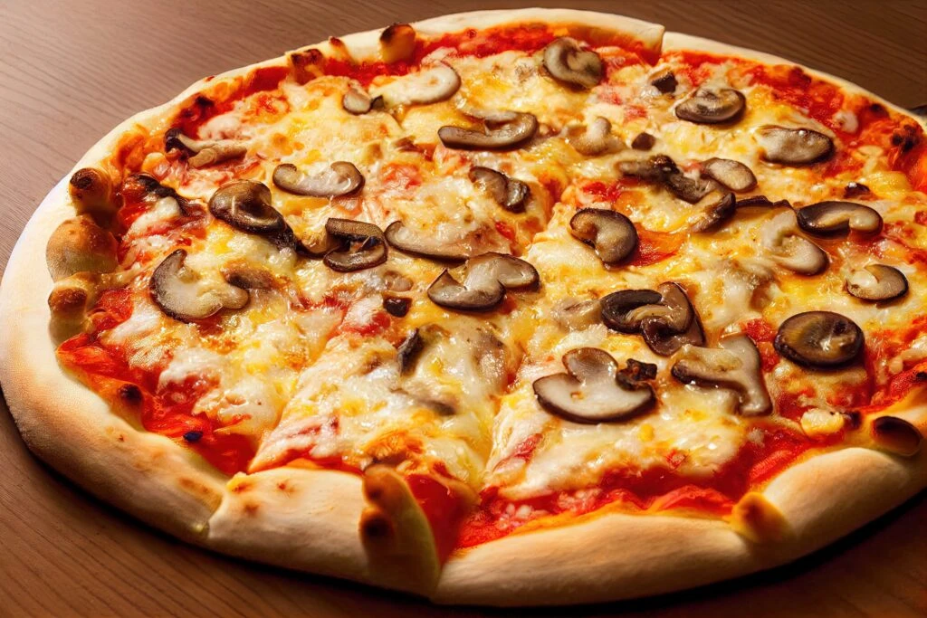 Pizza con champiñones