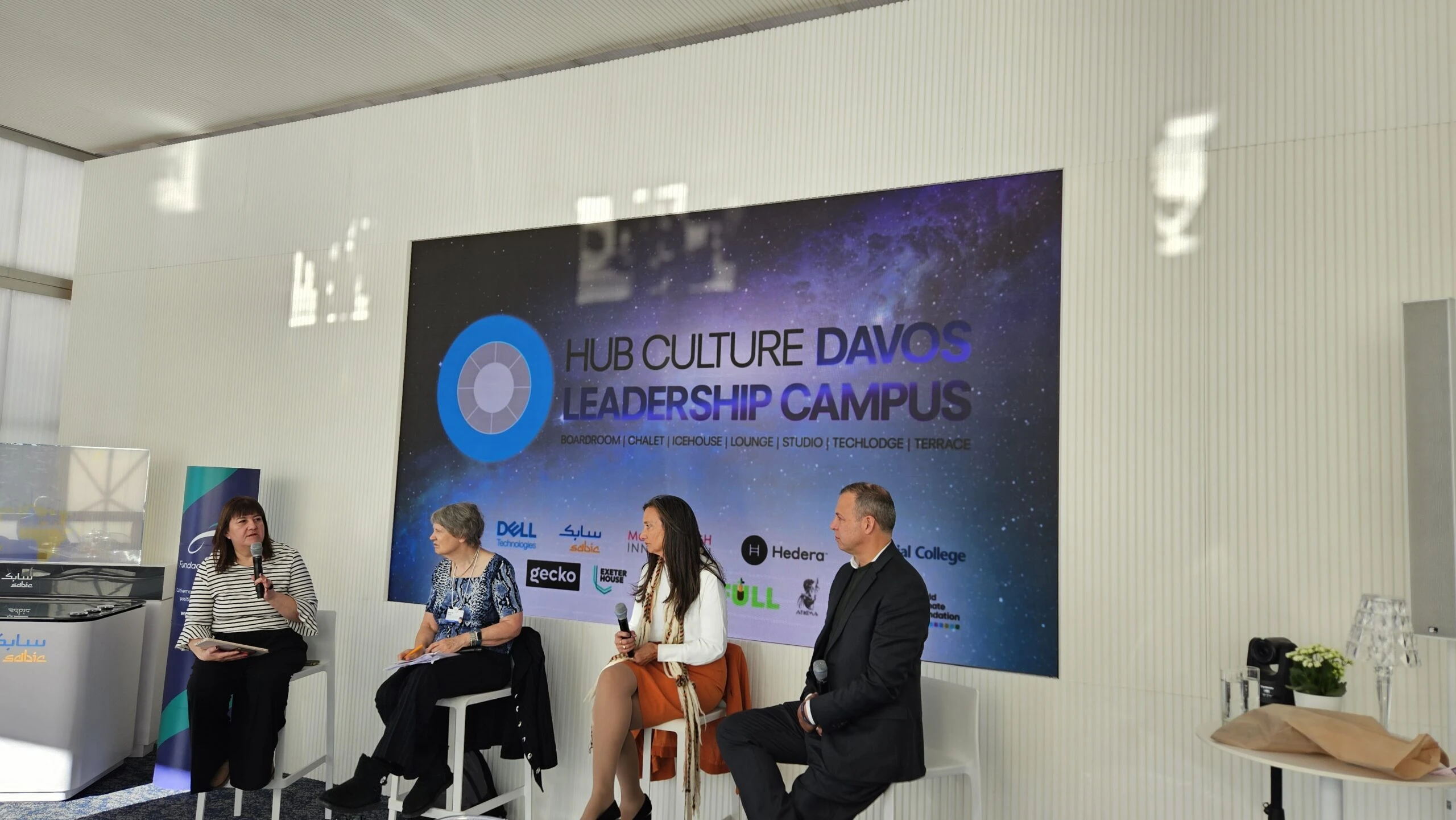 Andrea Grobocopatel en Davos