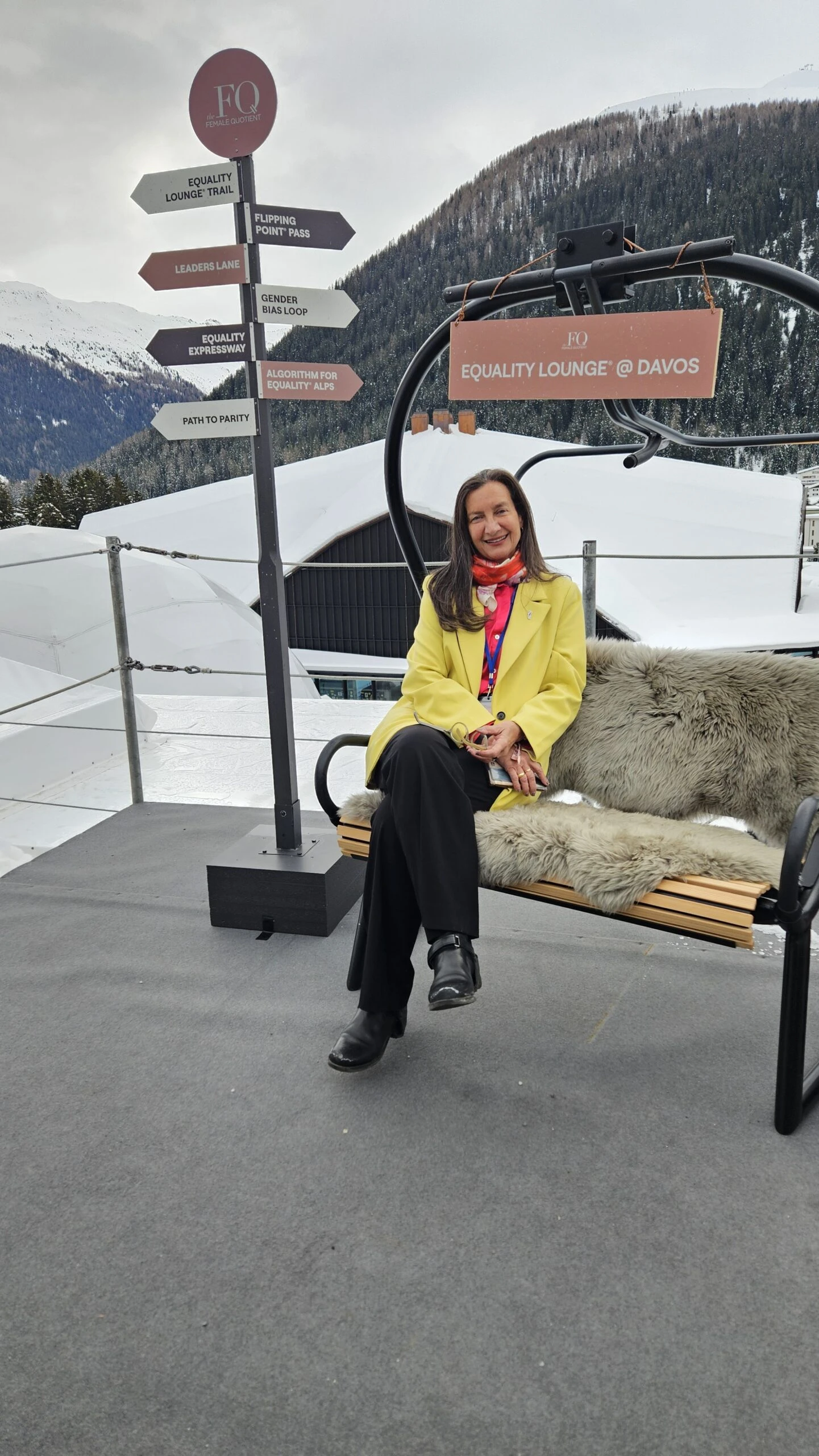 Andrea Grobocopatel en Davos