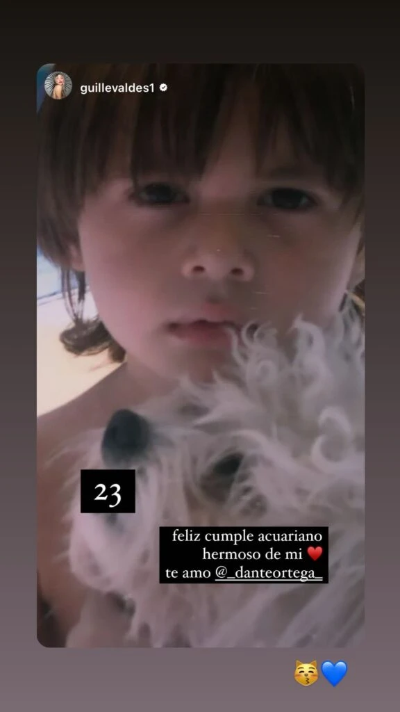 El tierno mensaje de Guillermina Valdés a su hijo Dante Ortega por su cumpleaños número 23