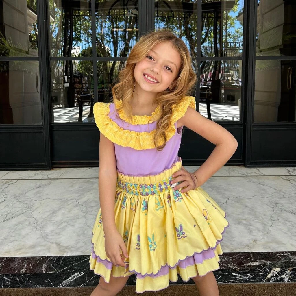 Así está Abrojito, la hija de Evangelina Anderson y Martín Demichelis, que cumplió 7 años