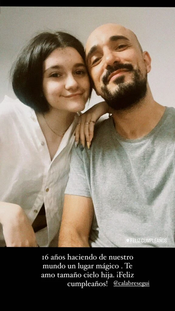Abel Pintos le dedicó un tierno mensaje a su hija Guillermina por su cumpleaños número 16