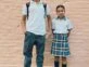 Así lucen Suria e Indra Camisani, los hijos de Dolores Barreiro, en su primer día de clase