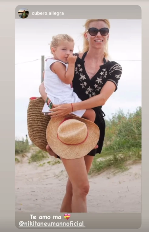 Allegra Cubero sorprendió a Nicole Neumann por un video que subió a sus redes