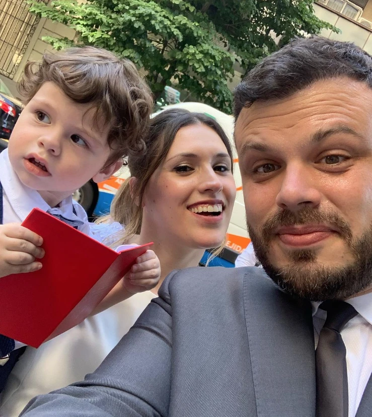 Nacho Otero el día de su casamiento, en 2021.