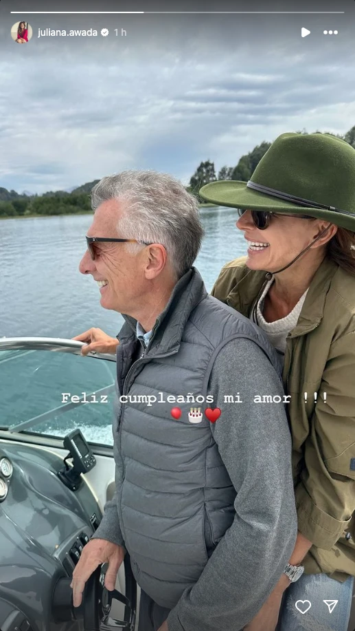 El saludo de Juliana Awada a Mauricio Macri por su cumpleaños.