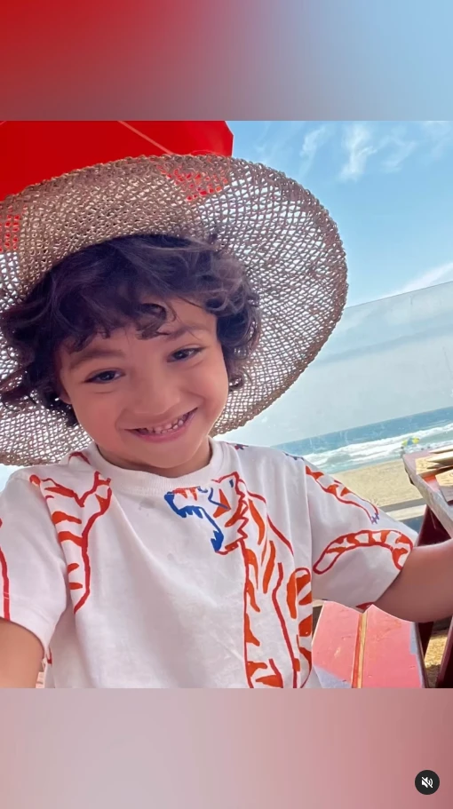 Luciana Aymar en sus vacaciones en familia