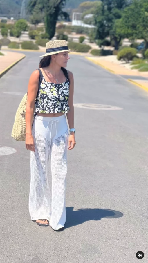 Luciana Aymar en sus vacaciones en familia