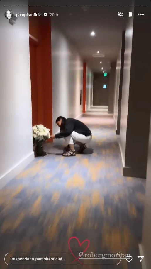 Pampita recibió una sorpresa de parte de Roberto García Moritán en Miami