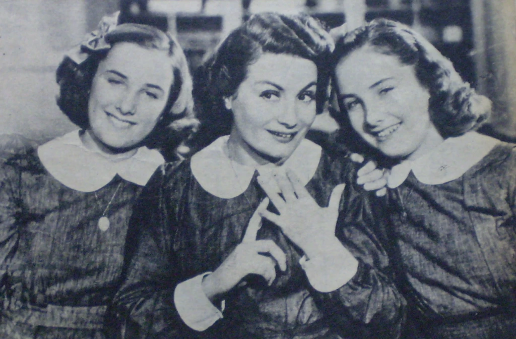 Mirtha y Silvia Legrand con Niní Marshall en la primera película donde trabajaron, "Hay que educar a NIní", de 1940.