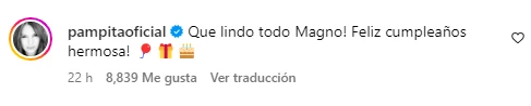 El tierno mensaje de Pampita a la hija de la China Suárez y Benjamín Vicuña, Magnolia, por su cumpleaños