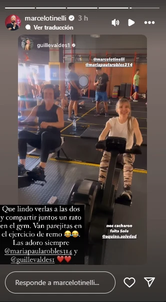 Guillermina Valdés entrenando junto a Paula Robles