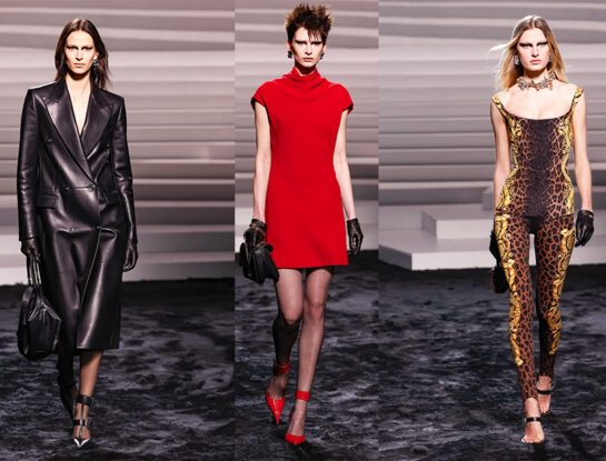 Versace lleva a su pasarela de invierno el estilo Mob wife