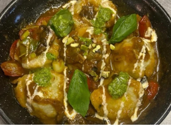 Destacada ñoquis de palta