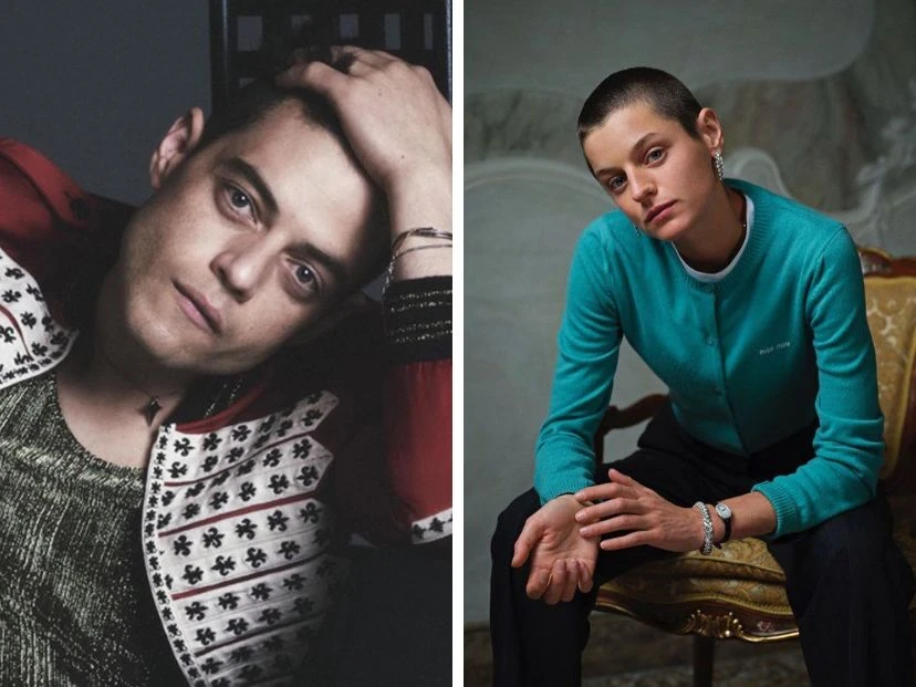 La historia de amor de Rami Malek y Emma Corrin