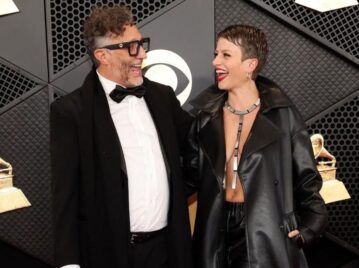 Quien es Eugenia Kolodziej, la pareja de Fito Páez que caminó junto a él en la red carpet de los Grammys 2024 foto: ig