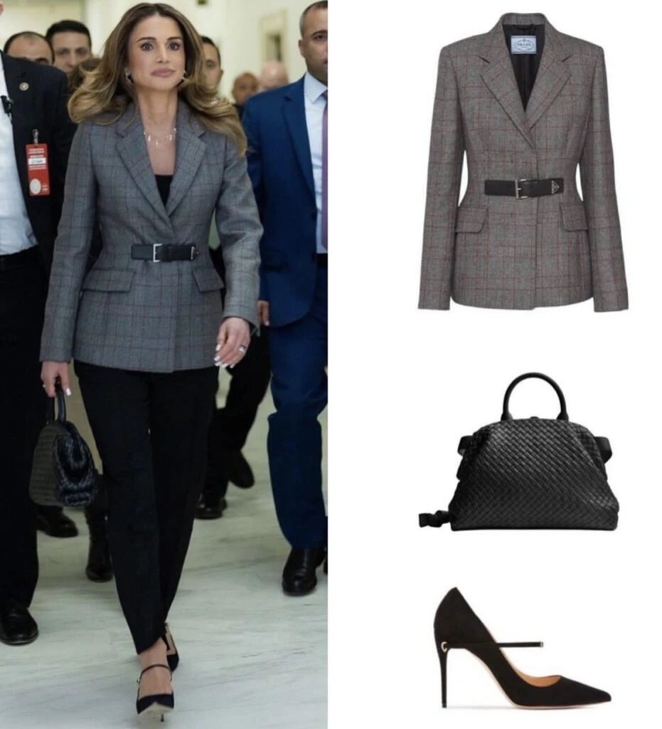 El look más trendy de Rania de Jordania. Foto: Instagram. 