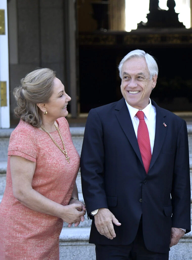 Sebastián Piñera y su esposa Cecilia Morel. 
