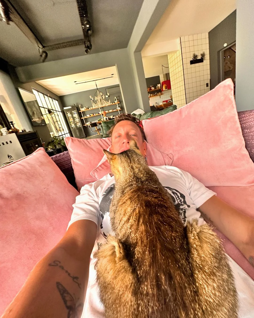 Nico Vázquez descansando