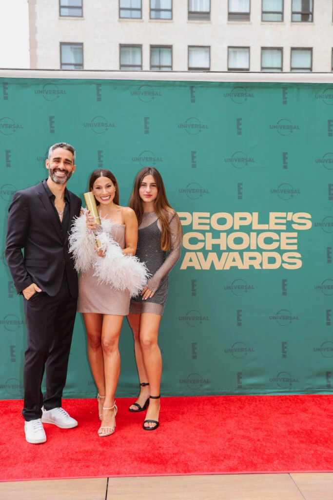 Tefi Russo, con el Pollo Alvarez y su hija Mimi