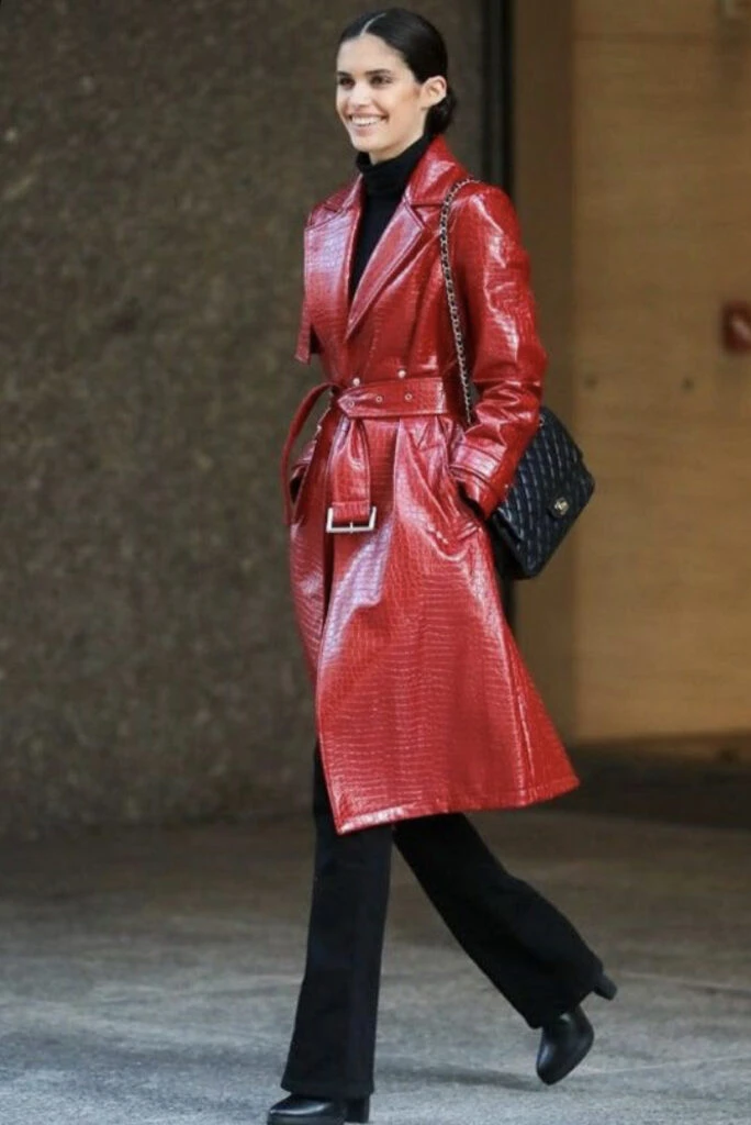 Valeria Mazza usó el tapado más deseado en la NYFW. Foto: Pinterest.