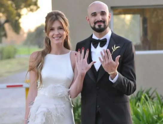 Abel Pintos y Mora Calabrese revelaron el género y el nombre del bebé que están esperando
