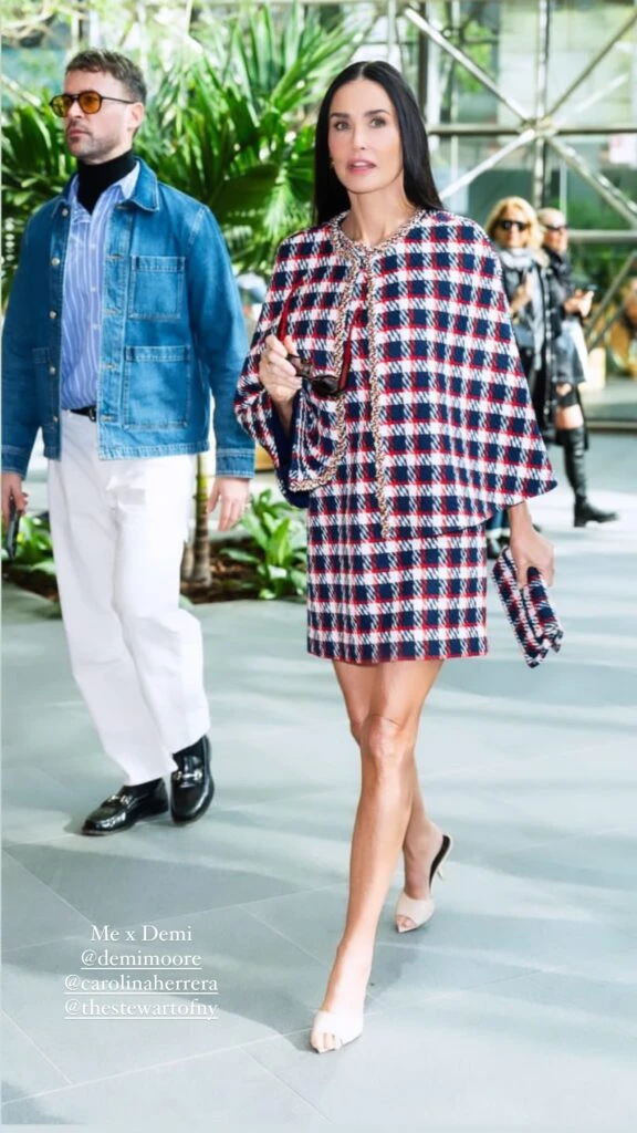 Vidriera: de Valeria Mazza a Demi Moore y Michelle Salas, los looks de los invitados al desfile de Carolina Herrera en la NYFW