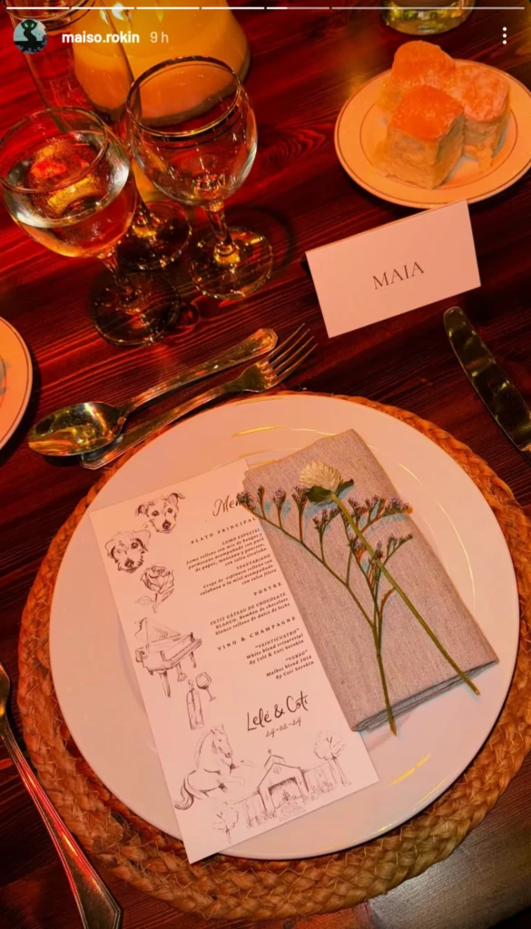 Así fue el menú de bodas de Cande Tinelli Coti Sorokin: incluyó un detalle personalizado