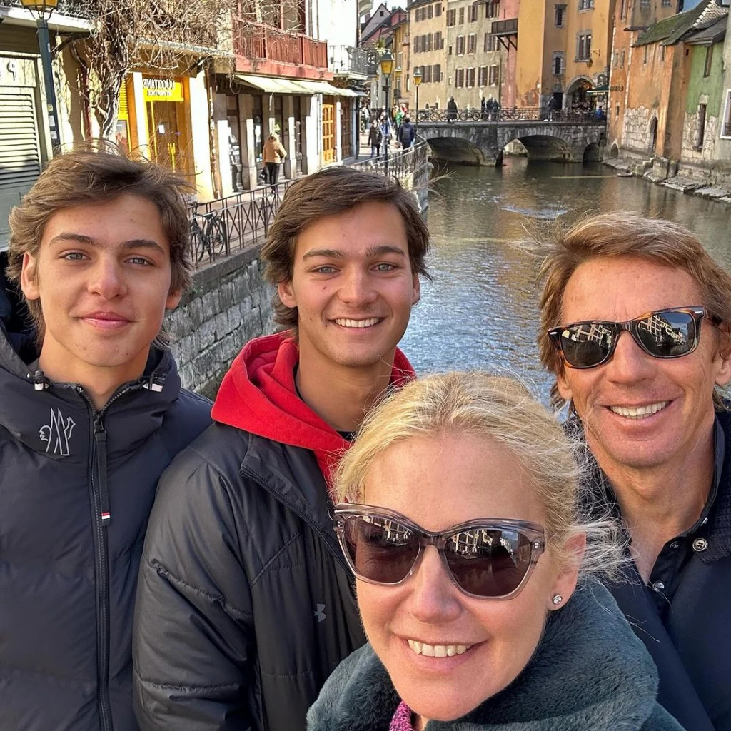 Las fotos de las vacaciones de Valeria Mazza: a puro ski desde Francia