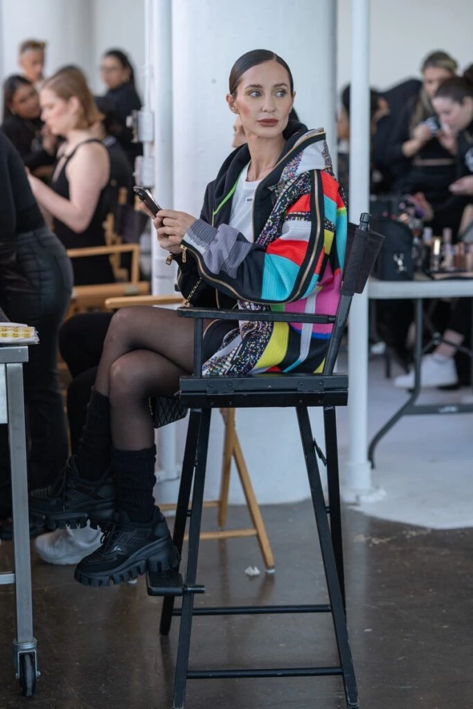 Carolina Haldemann desfilando para Custo Barcelona. Foto: Jorge Aragón.