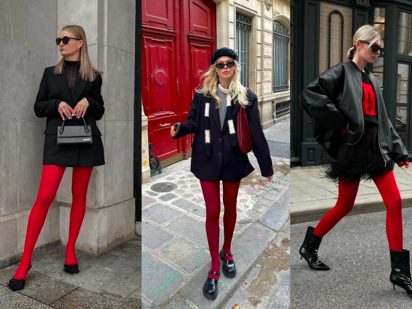 Por qué las medias rojas serán la tendencia más fashion de la temporada