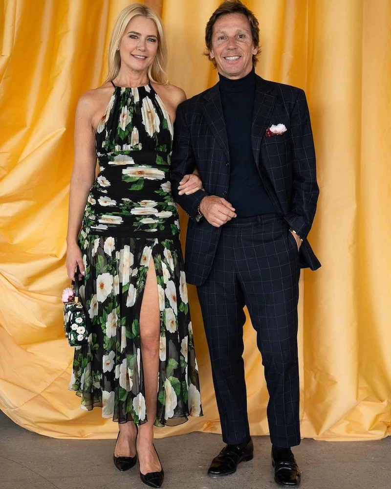 Valeria Mazza y Alejandro Gravier en el desfile de Carolina Herrera en la Semana de la Moda de NY. Foto IG.