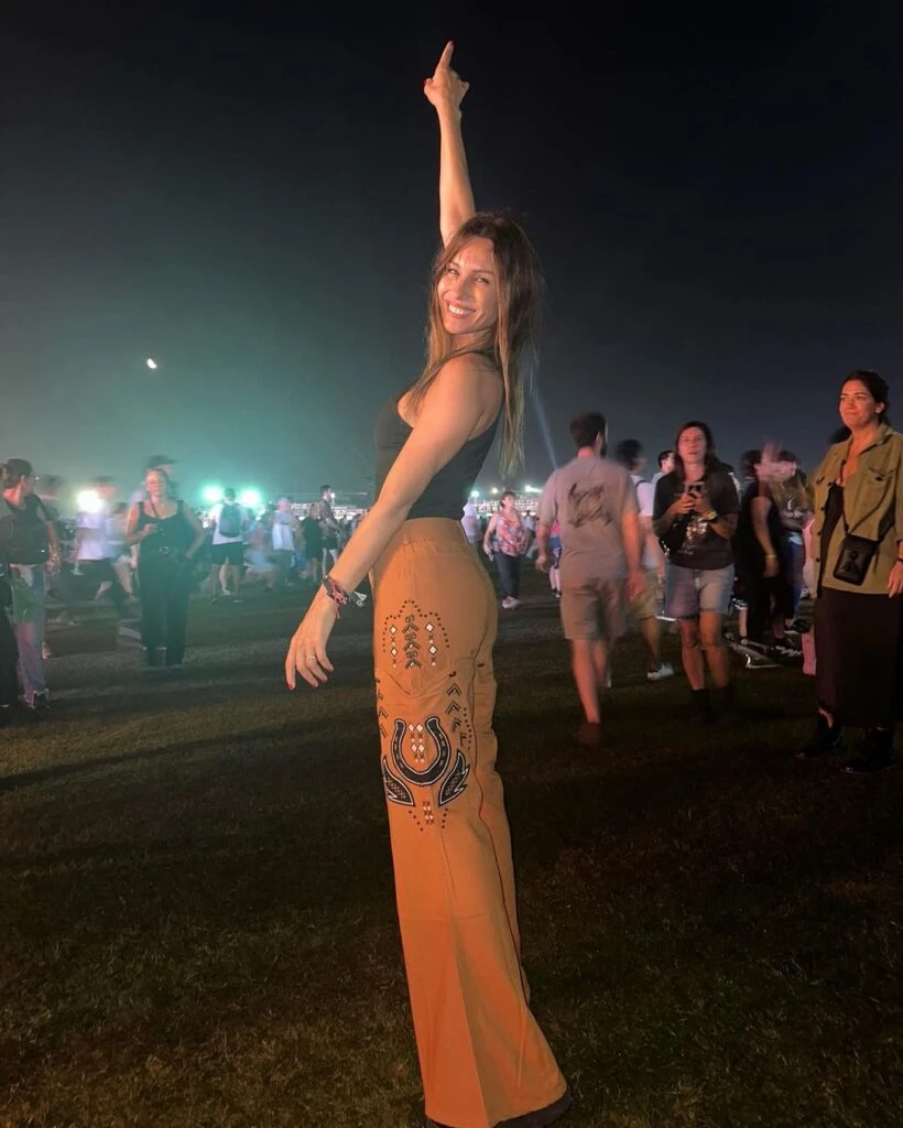 Pampita en el Lollapalooza.