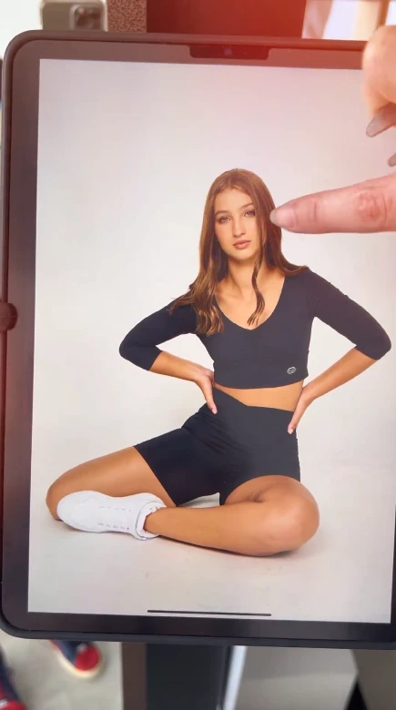 Así fue la primera producción como modelo de Indiana Cubero