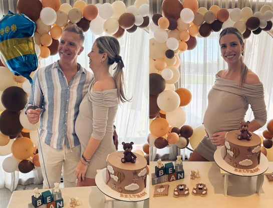 Las fotos de Coni Mosqueira y Alejandro Fantino en el baby shower de su bebé, donde revelaron cómo se llamará