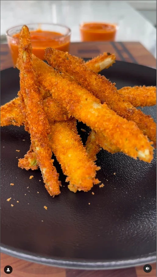 Bastones de pencas de acelga