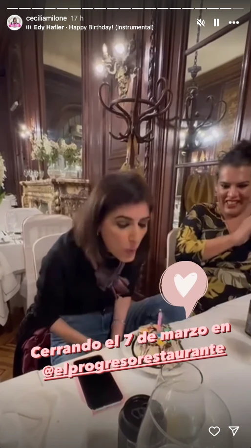 Cecilia Milone festejó su cumpleaños número 55