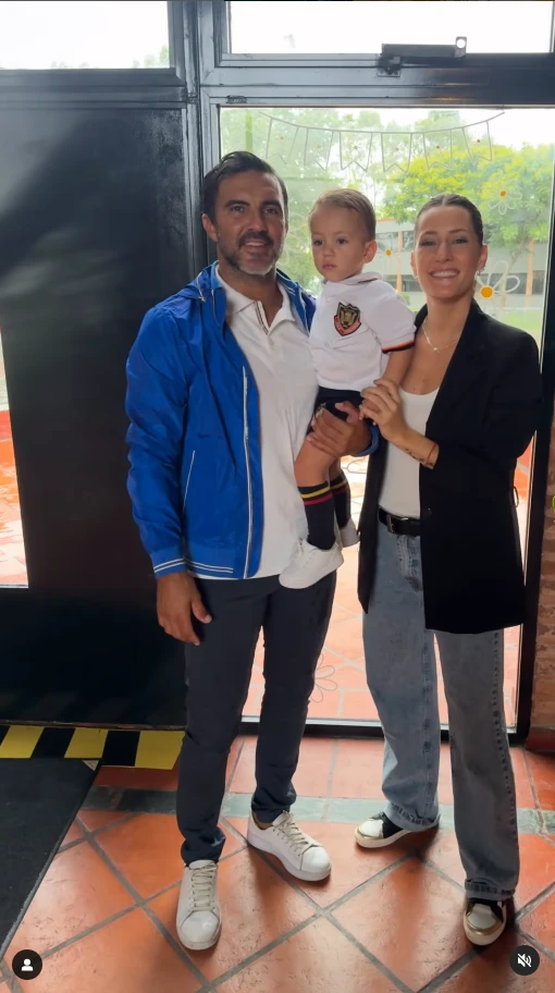 Luca Cubero en su primer día de clases. Foto IG.