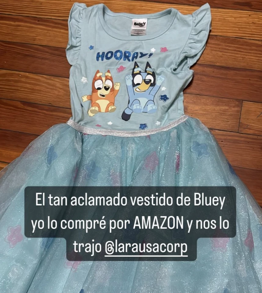 El vestido que le regaló Dalma a su hijita Roma