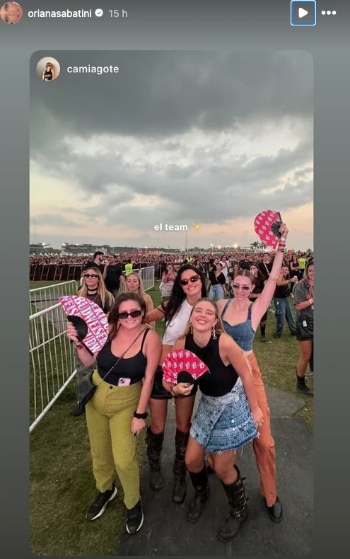 Oriana Sabatini con amigas.