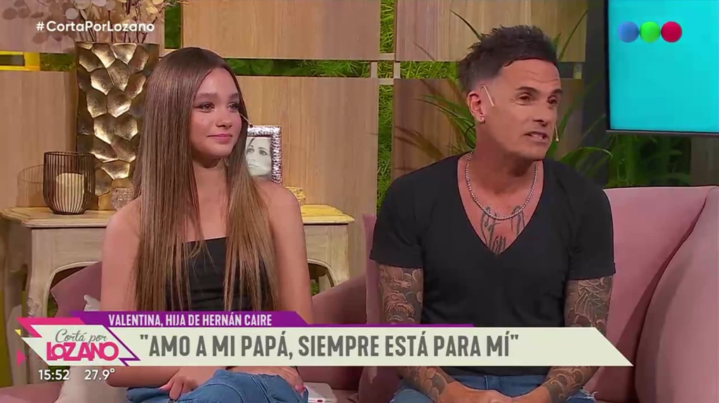 Hernán Caire presentó a su hija Valentina. Foto captura TV