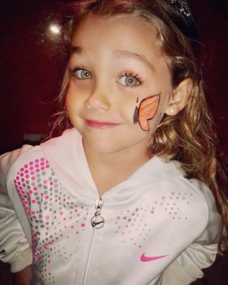 Valentina Caire cuando era chiquita