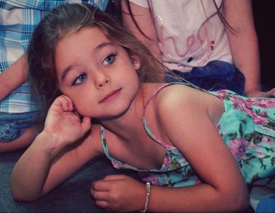 Valentina Caire cuando era chiquita