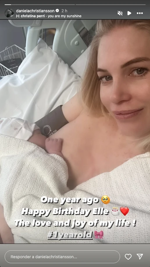 Daniela Christiansson recordó el nacimiento de su hija, Elle.