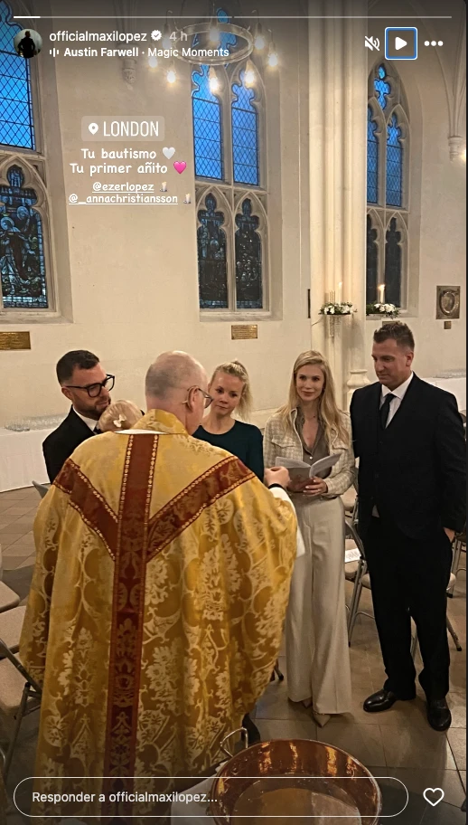 El bautismo de Elle, la hija de Maxi López y Daniela Christiansson