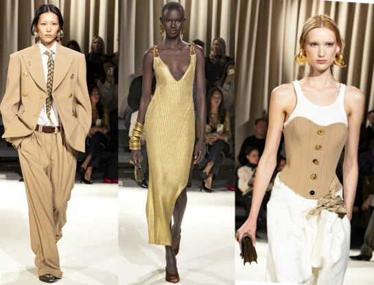 Corbatas, sensualidad y mucho dorado... así se presentó Schiaparelli en la Semana de Moda de París