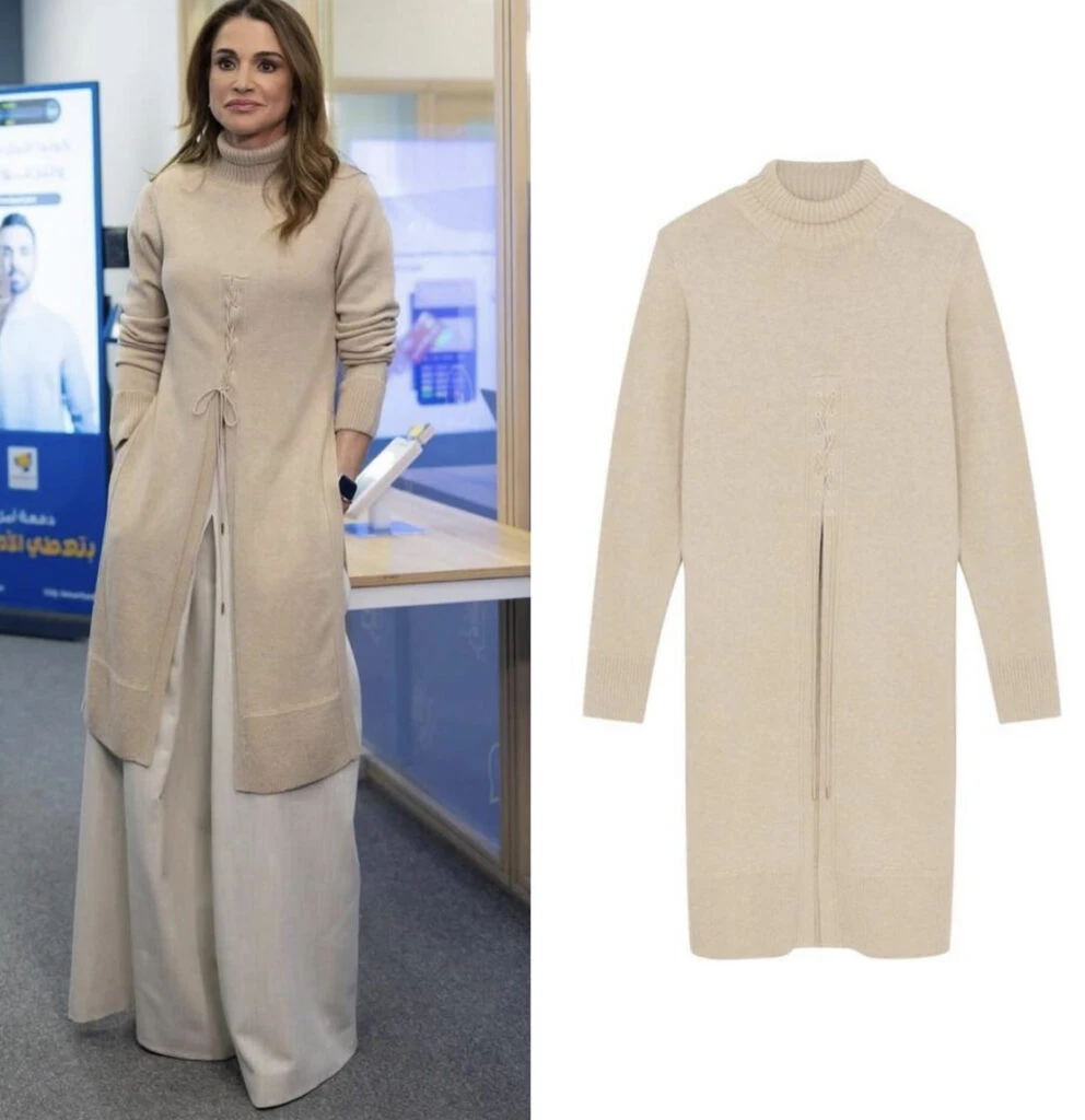 El look más trendy de Rania de Jordania. Foto: Instagram. 